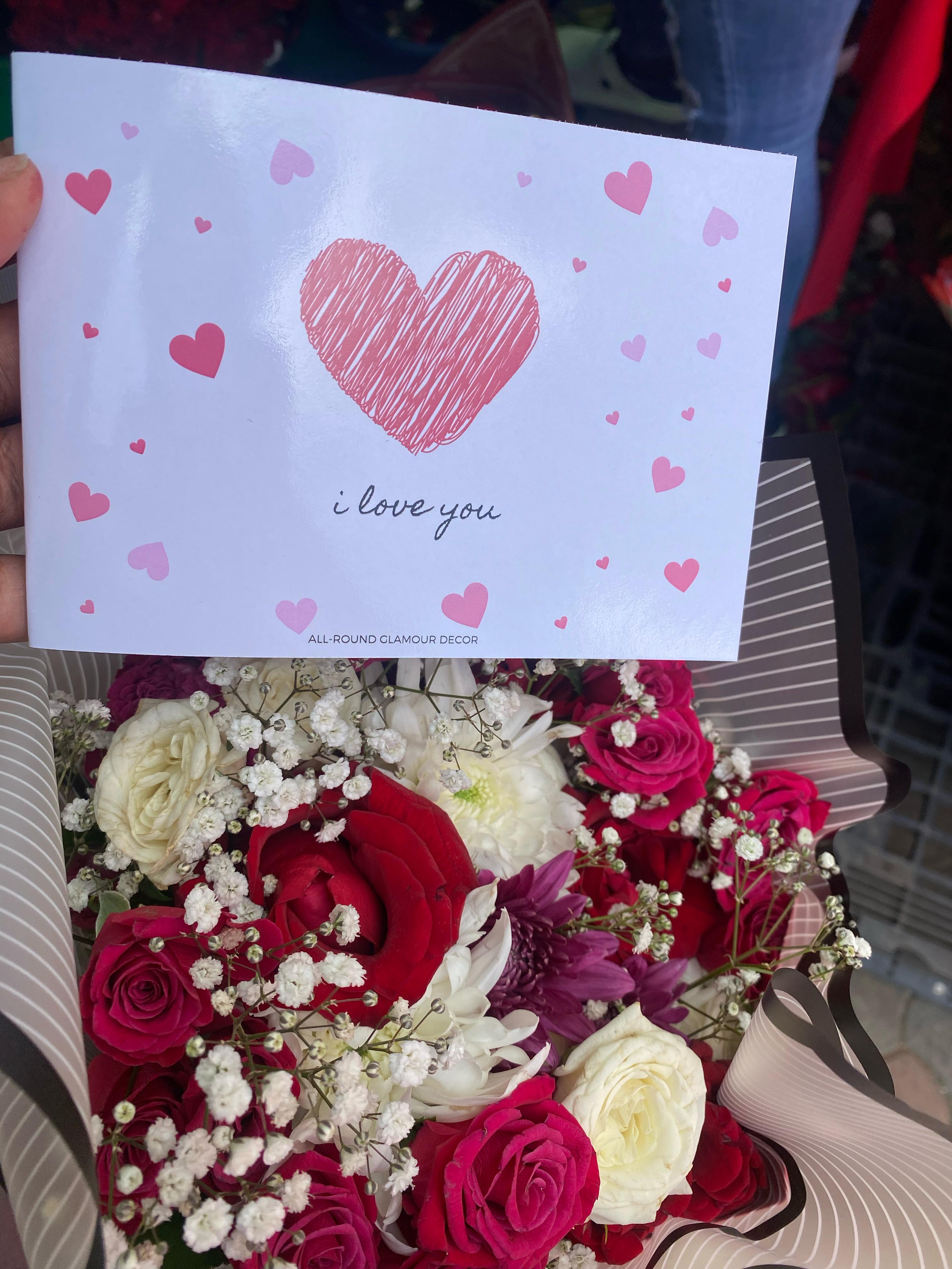 Flower (20 stems) & a Card